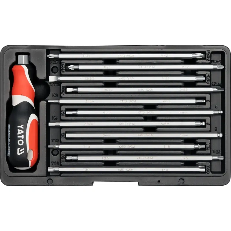 Kruvikeeraja + vahetatavad otsad (22 otsa) YT-2797