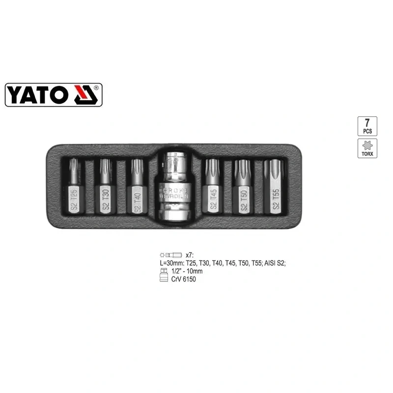 Torx kruvikeeraja otste komplekt YT-0410