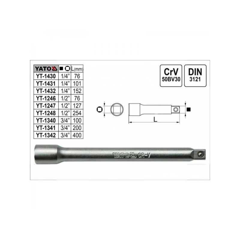 1/4" pikendus L152mm 1432 Yh