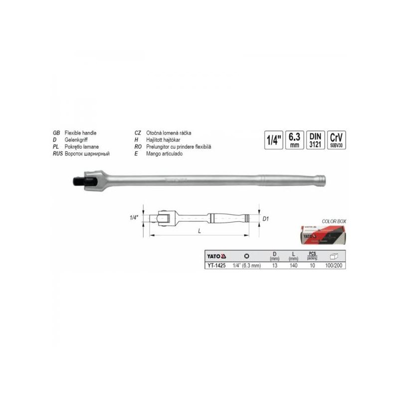 Liigendsaba 1/4" padrunisaba L=140mm 1425