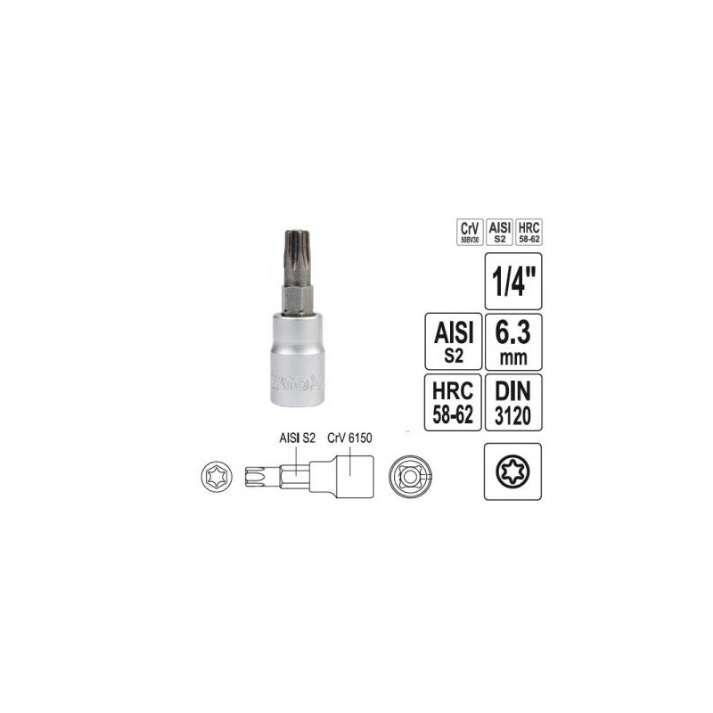 T10 torx+ 1/4" padrun 7661