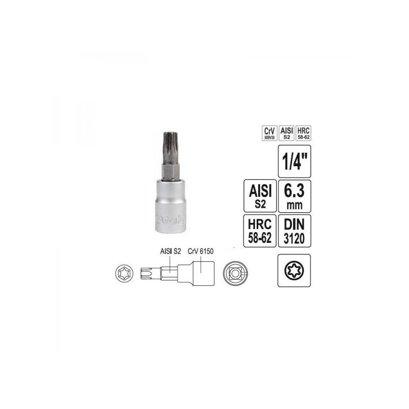 T40 torx 1/4" padrun 7666=04307 h