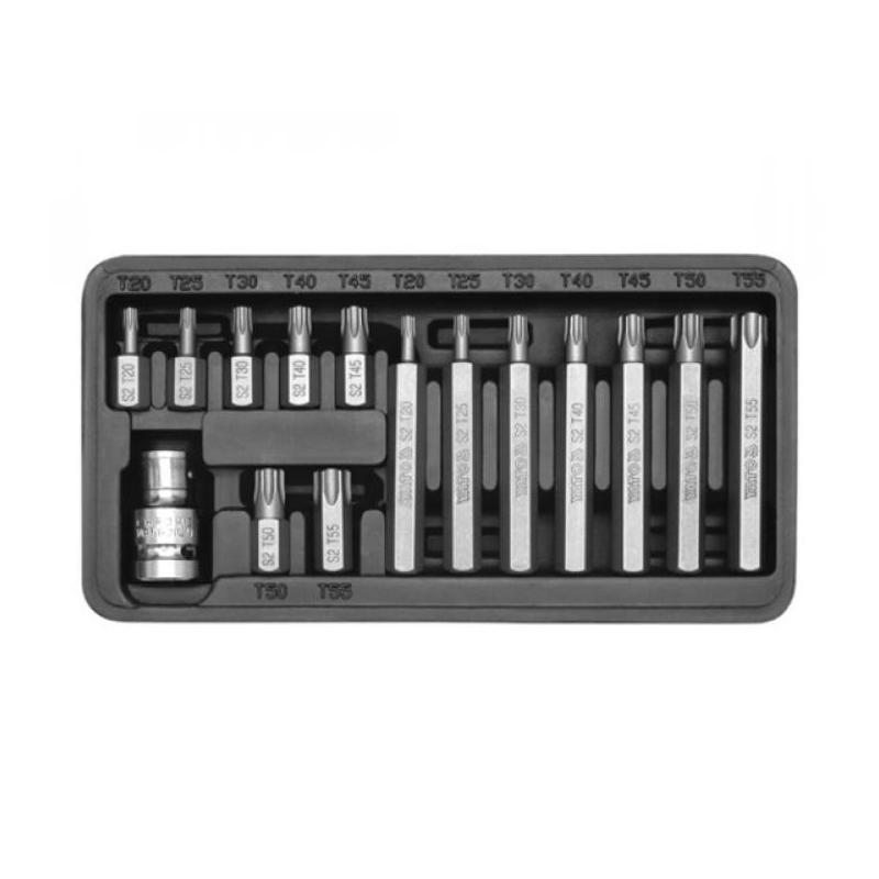 Torx otsikute komplekt 15osa T20-T55 YT-0411