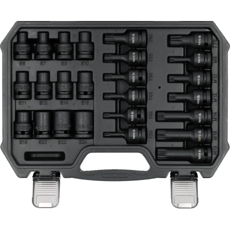 Masinpadrunid 25osa 1/2" E-torx  E6-24, T30-70,  YT-10572