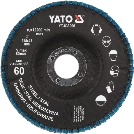 Lamell-lihvketas 125mm P60 metalli YT-833006