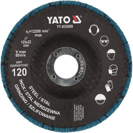 Lamell-lihvketas 125mm P120 metalli YT-833009