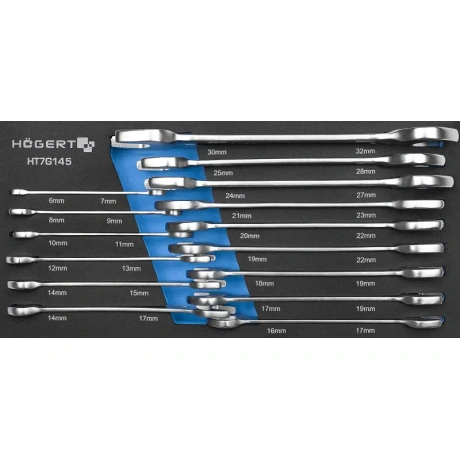 Lehtvõtmed 6-32mm sahtlikarbis 15tk HT7G145