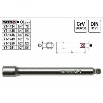 1/4" pikendus + muna 102mm YT-1435