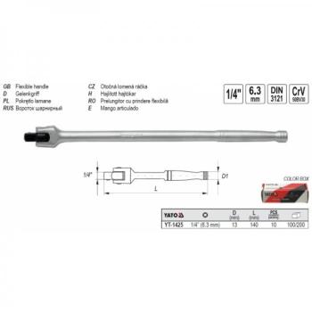 Liigendsaba 1/4" padrunisaba L=140mm 1425