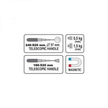 Peegel 240-920mm + magnetots 160-520mm teleskoop varred YT-0662