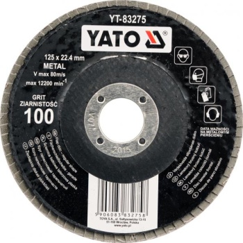 Lamelllihvketas 125mm-P40 YT-83272