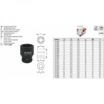21mm löökpadrun 1/2" YT-1011 h