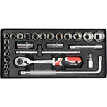 1/2" Tööriistakomplekt 25osa plekkkarbis YT-12671