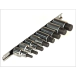 Tollmõõdus kuuskant 1/4-3/4" 1/2võti 8tk+hoidja.GBAG0801