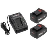 Akulaadija komplekt yt-828510 laadija+2x4Ah kohvris
