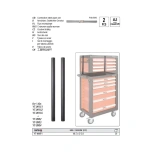 Paigaldus torud tööriista kapile 2tk komplektis 48,5x2,8 YT-09071