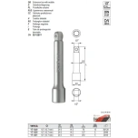 1/2" pikendus ümar 127mm YT-1250