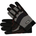 Töökindad 10" kunstnahast must/hall YT-74664