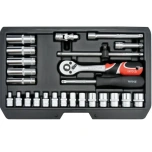 Tööriistakohver 1/4" padrunid ja tarvikud 25osa YT-14461