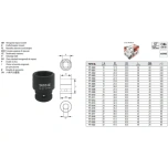 22mm löökpadrun 1/2" YT-1012