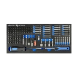 Kruvikeeraja otsikute kompl. 107osa sahtlikarbis HT7G150