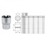 E5 E-torx padrun 1/4" YT-05212
