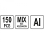 Keermeneetide komplekt (tõmbekeermed) M3-M10 150 tk alumiinium 36460