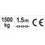 Kett-tali 1,5T hoovaga 1,5m kett 2konksu YT-58964