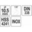 10,5mm metallipuur HSS 44232