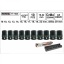 1/2" Löökpadrunite kompl. 10tk 10-22mm YT-1025