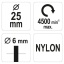 Nailonhari trellile D25mm 6mm YT-47780