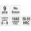 Numbrimatriits 8mm 9tk 1045CS 50-55 HRC 6855