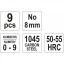 Numbrimatriits 8mm 9tk 1045CS 50-55 HRC YT-6855