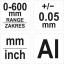 Suur nihik alumiiniumist 0-600mm YT-70740