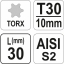 T30 torx 30mm 10mm 04051