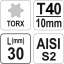 T40 Torx otsik 30mm 10mm YT-0406