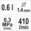 Värvipüstol 1,4mm 0,6L ülapaak  0,3MPa max 410l/min 2340 h