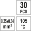 Juhtühendus 0,25x0,34 tinaga 30tk. 81440