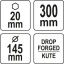 Vedrutõmmits 2 käppa 300mm YT-25472
